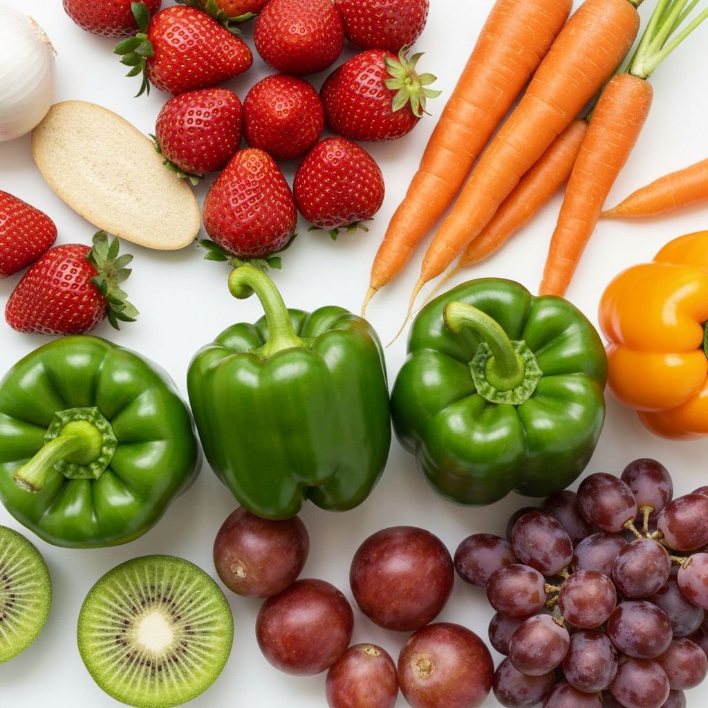 Fresh vegetables and healthy food choices